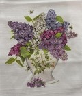 Mary Lake-thompson Lilac Vase Bees Floral 100  Cotton Tea Towel Dish Cloth