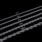 2 2 5 3 4 5 6 7mm 316l Stainless Steel Women Men Rope Chains Necklaces 18-32  