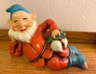 Vintage Chalkware Gnome 5  X 7  Figurine Japan Christmas Elf