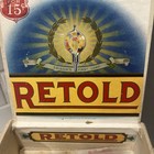 Antique Advertising Cigar Box Retold Thomas Edison   s First Lamp Label 5 5    X 5   