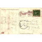 Antique Embossed Greetings Postcard Floral Lettering  greetings From  1908