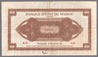 Morocco  Banque D etat Du Maroc  1000 Francs  1-8-43  P-28a  Vf 