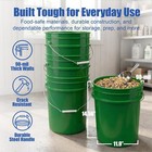 New 5 Gallon Food Grade Plastic Bucket Metal Handle Green 6 Pack Bpa Free