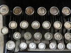 Vintage Royal No 10 Glass Key Typewriter Beveled Glass Antique