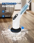 Electric Spin Scrubber For Cleaning - Upgraded Cordless Brush White 