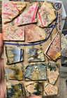 Assorted Plume Agate  Cabochon Slabs  Preforms  Slices  14 Pcs  Flat 84