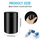 Portable Metal Pill Case Waterproof Small Medicine Organizer Travel Box