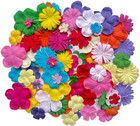 Handmade100 Pcs Mixed Flowers 18 Mm - 2 Inch Mulberry Paper Flowers Scrapbook   