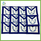 Masonic Blue Lodge Officers Apron - Set Of 12 Apron With Free 12 Cotton Gloves
