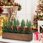 Spring Table Centerpiece  Farmhouse Arrangement Artificial Green Pine Branche   