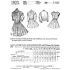 Edwardian Girls Tucked Over-blouse Sewing Pattern Age 6   Past Patterns 1923