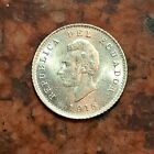 1915 Ecuador 1 2 Decimo Coin  900 Silver - 15mm - High Grade -  b5840