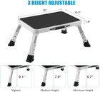 Taburete Plegable Ajustable En Altura Con Plataforma Antideslizante 330 Lb