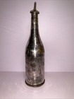 Antique Rare 1900 s Barber Shop Silver Plated Bottles Water With Metal Stopper 