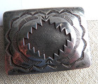 Wilbert Secatero Sterling Silver Belt Buckle Navajo - Vintage
