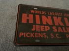 Hinkles Jeep Sales Pickens Sc Metal Dealership License Plate