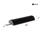 6 Inch Semi Round Bolster Table Cushion Pillow Black