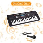 37 Key Portable Electronic Piano Keyboard For Kids With Microphone Black Musi   