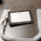 Coach Lanyard   Id Badge Holder     Brown Signature Canvas  New With Tags