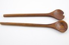 Vintage Mid Century Danish Modern Teak Salad Utensils Servers