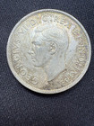 1940 Canadian Silver 50 Cents Half Dollar Coin - Nicely Toned