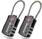 Luggage Locks Tsa Approved Combination Travel Cable Padlocks 3 Digit Resettable