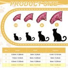 40pcs Cat Nail Caps Cat Claw Covers With Adhesive Glue L Crystal Pink