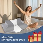 Cervical Neck Pillow For Pain Relief  Ergonomic Memory Foam Support Pillow   Ort