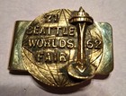 Vtg Seattle Worlds Fair 1962 Money Clip 21st Century Souvenir Space Needle