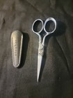 Gingher G-4   4  Embroidery  Scissors  W  Leather Sheath  