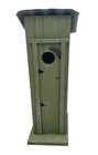 Amish Made Birdhouse Outhouse Tin Roof Bird House In Antique Green Finish