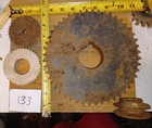 Lot 4 Cast Iron Industrial Gear Sprocket Lamp Base Steampunk Yard Art Etc 133