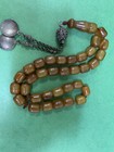 Antique Miscky Butter Scotch Yellow Amber Bakelite Islamic Prayer 33 Beads 87g