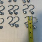 Bathroom Shower Curtain Stainless Steel Hooks Heavy Set Of 24