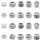 100pcs Silver Large Hole Beads Rondelle Spacer Bead For Diy Jewelry Making Charm