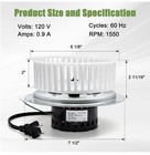 Bathroom Exhaust Fan Motor Blower Wheel For Nutone Broan Qt-110n-b Qt-80-n-b New
