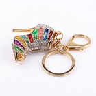   unique Shape Rhinestone Crystal Keyring Charm Pendant Purse Key Ring Keychain