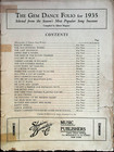 The Gem Dance Folio For 1935 Vintage Sheet Music Book