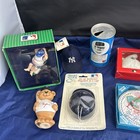 New York Yankees Vintage Collectible Lot  9 Items Ornament Ball Plate Keychain