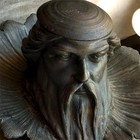 Antique Bronze Inkwell Hidalgo Style Castle Mark Rare Writing Desk Figurine Coll