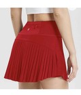 Baleaf Pleated Womens High-waisted Medium Red Tennis Skirt