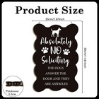 Funny No Soliciting Sign  Dog Door Hanger For Home Office And Entryway Black 01