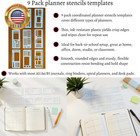 9 Pack Planner Stencils Templates - Calendar Journal Dot Grid Stencil For Planne