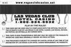 Las Vegas Club Casino - Las Vegas  Nv - 1st Issue Slot Card