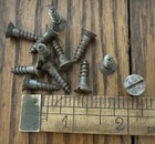 Antique Wood Screws 10 X 3 4    Flat Head Slotted American Made 12 Pack Free Ship