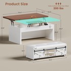 Farmhouse Lift Top Coffee Table With Storage Bench And Sliding Barn Door