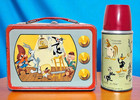 Looney Tunes Tv Set 1959 Warner Bros  Metal Lunchbox   Thermos Porky Bugs Bunny