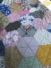 Vtg antique Partial Cutter Quilt  See Diagram   Hand Stitched   Quilted Colorful
