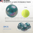 Domestar 3pcs Decorative Balls For Bowls  4 Inch Turquoise Medium  Multicolor