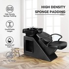 Shampoo Chair With Backwash Bowl Abs Plastic Salon Sink Styling Station Spa